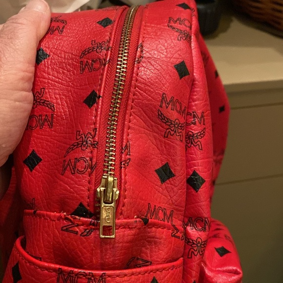 MCM Visetos Stark Red Backpack (Large) - Picture 14 of 16